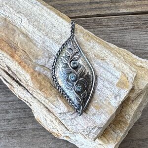 Or Paz Sterling Silver Pendant with Blue Topaz